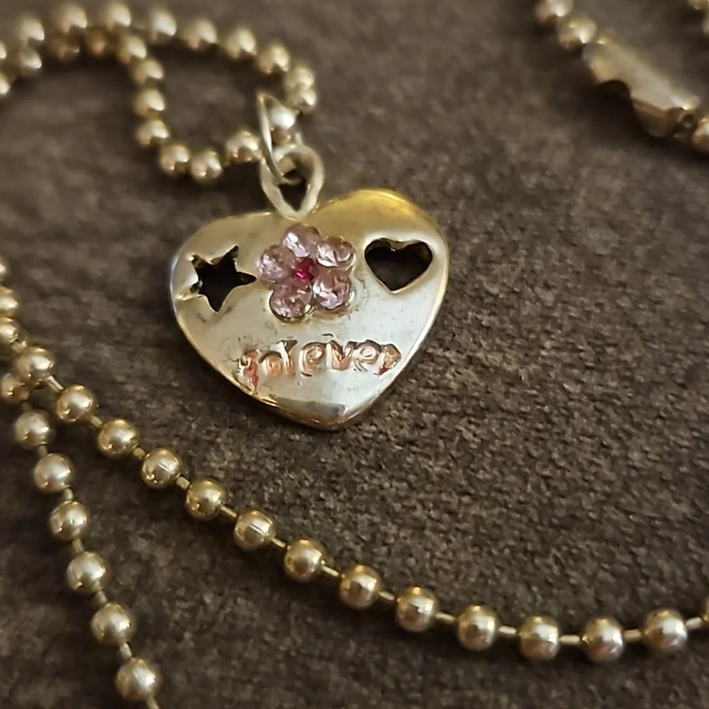 3/$25 Friends Heart Pendant Ball Chain Necklace